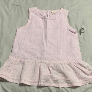 NWT Cat & Jack Light Pink Ruffle Hem Top